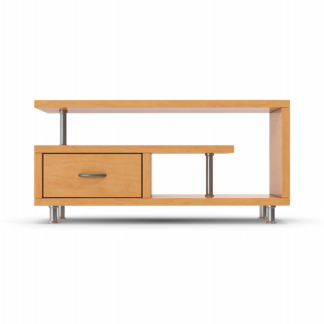 3D Wooden TV Stand Model TurboSquid 1961011