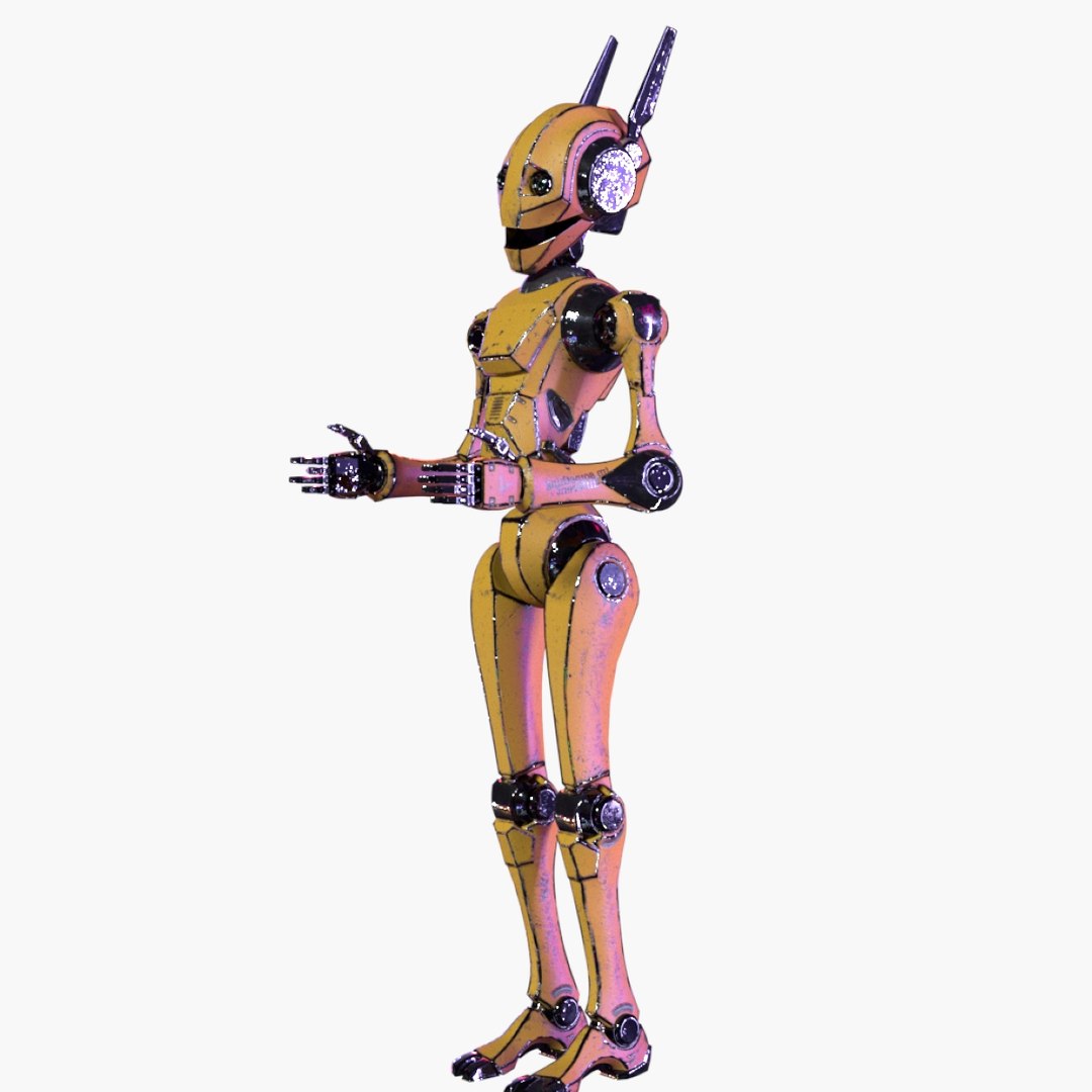 Yellow Robot Rigged 3D - TurboSquid 1303931