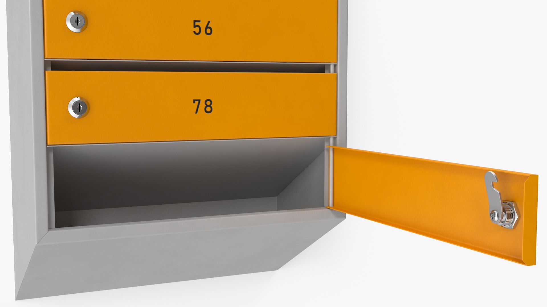 3D model Five Apartment Mailboxes Block - TurboSquid 2004685