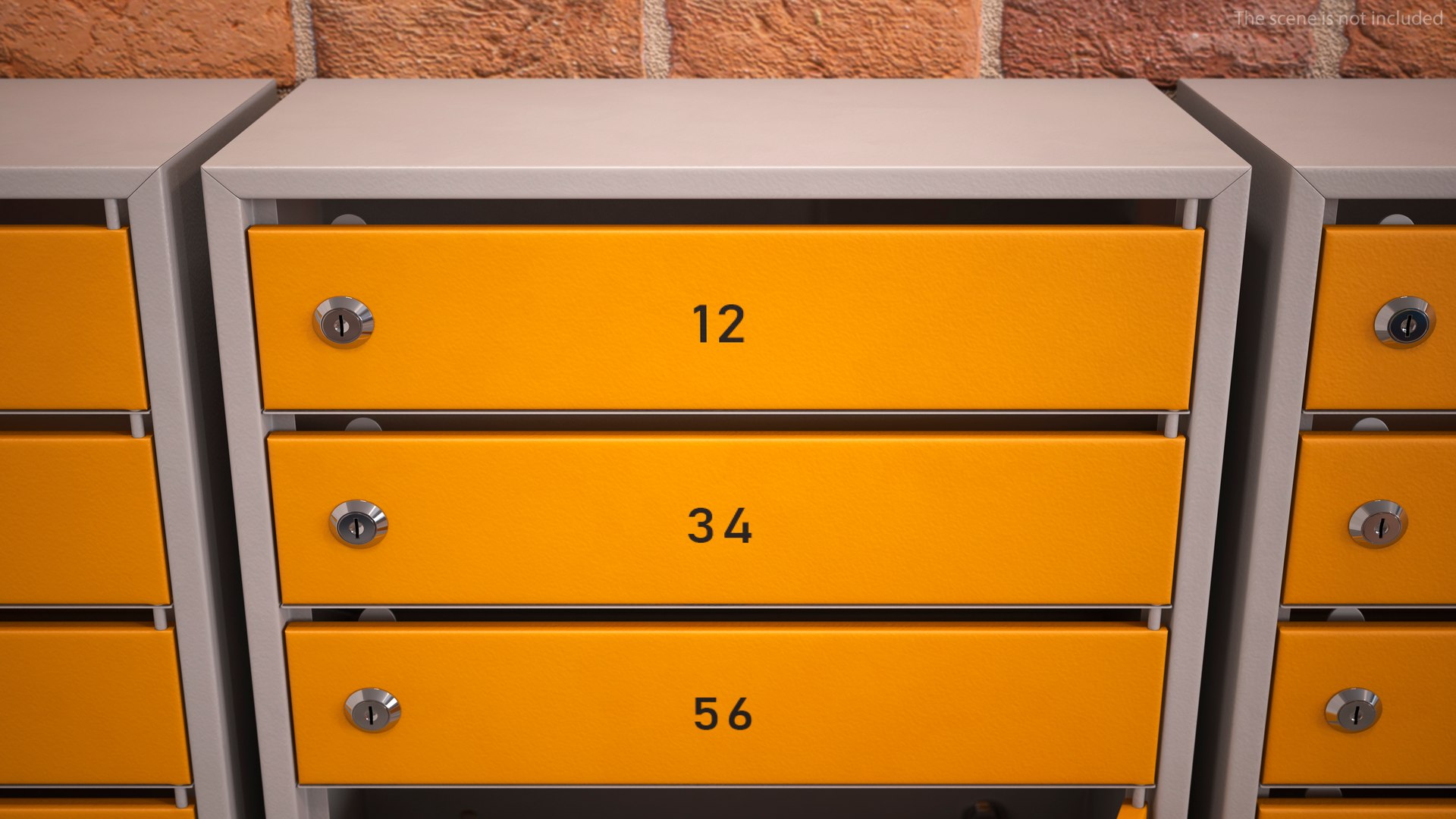 3D Model Five Apartment Mailboxes Block - TurboSquid 2004685