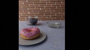Donut-scene Animated 3D model