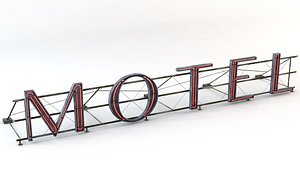 Rooftop Neon Motel Sign