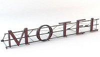 Rooftop Neon Motel Sign