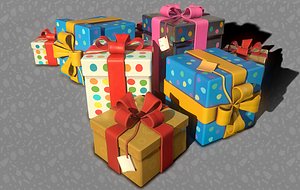 ready birthday gifts 3D model