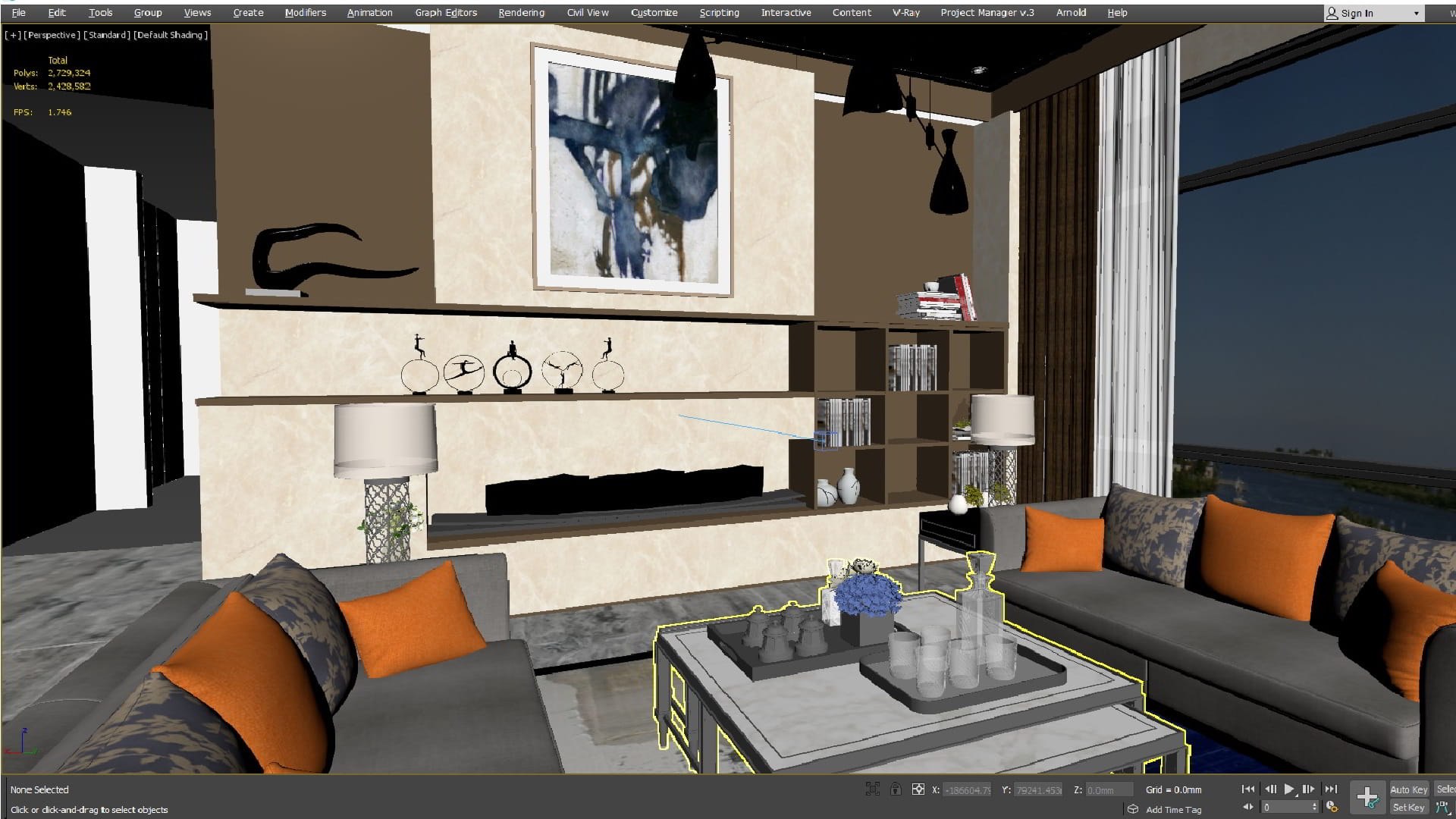 Modern Living Room Dining Room Model - TurboSquid 2024022