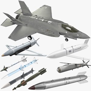 F-35 Lightning II with Missiles and Bombs Collection