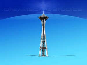 space needle seattle 3d model