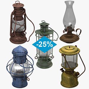 3d oil lamps