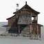 Chinese Old Wooden House 01