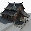 Chinese Old Wooden House 01