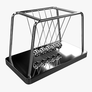 newton cradle 3d model