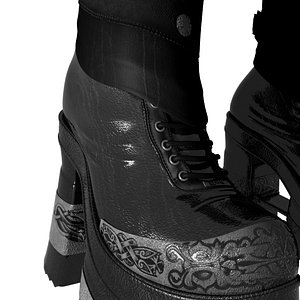 warrior boot 3d model