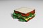 3d model cheese sandwich