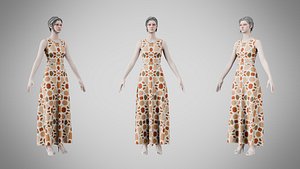 Dress 31 Terracotta Pebble Pattern