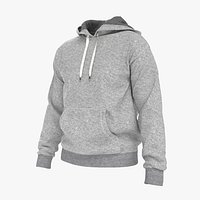 3D Realistic Worn Hoodie Male Body Shape Model