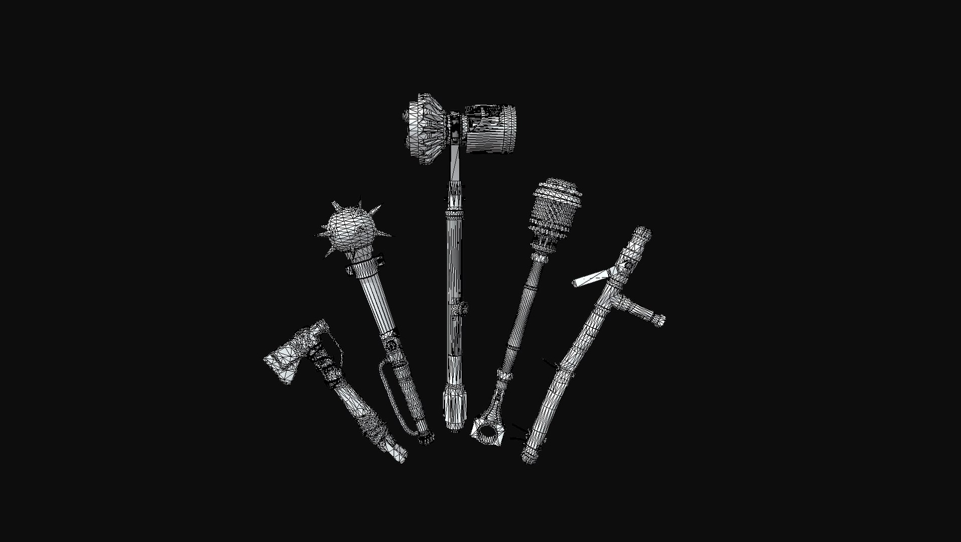 3D Model Melee Weapons VOL2 - TurboSquid 2165607