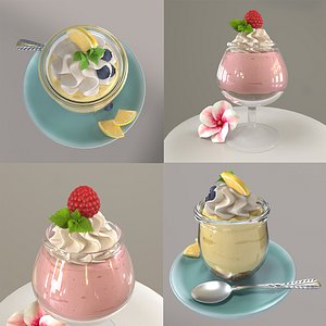 Two desserts 3D model