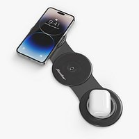 Hicober Magnetic Wireless Charger with iPhone 14 and AirPods