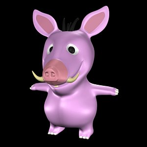 pig 3d model