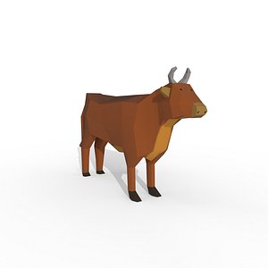 3D cow animals mammal