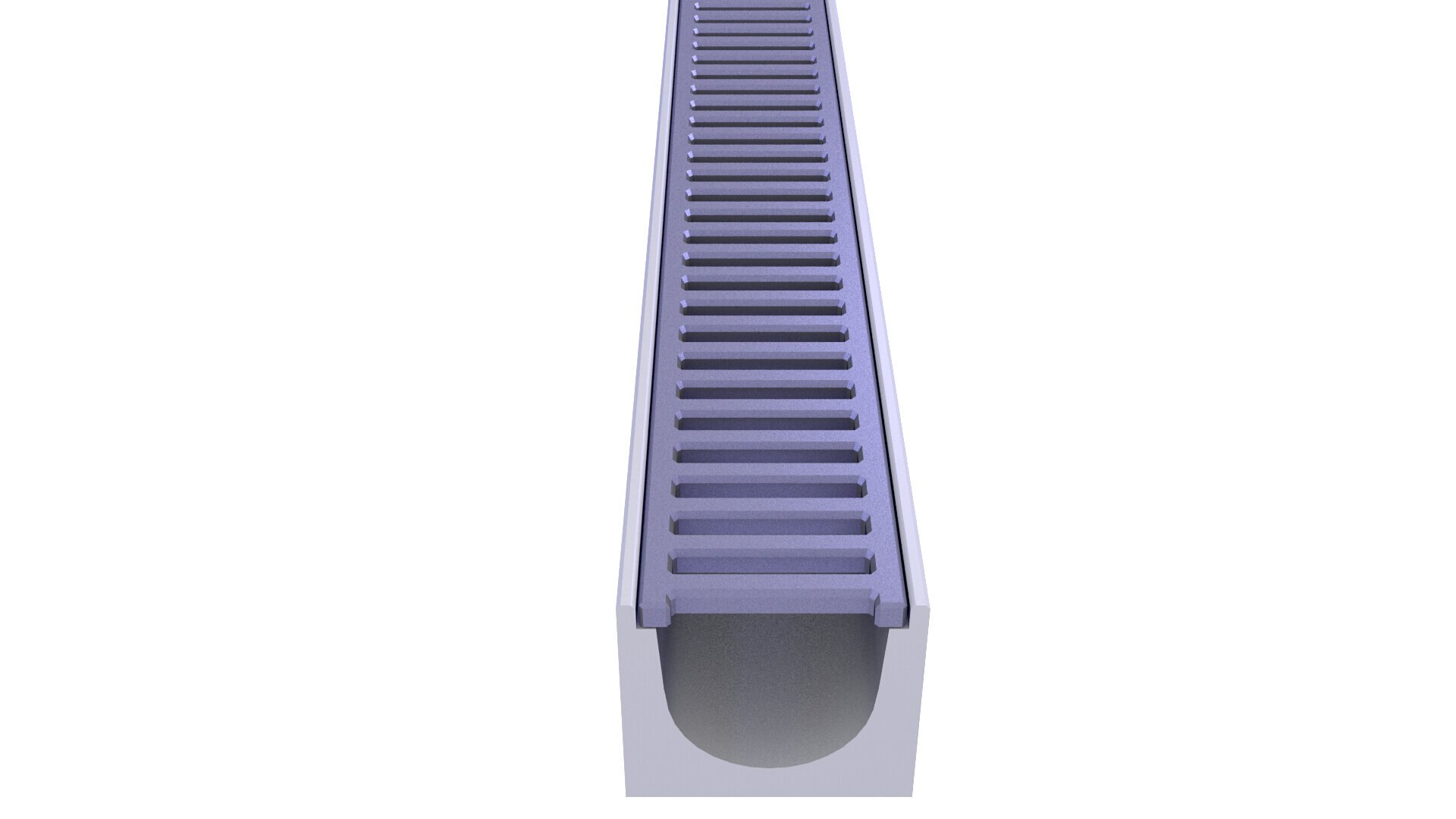 3D Model Trench Drain Channel Drain Grate Storm Line Drain 5 ...