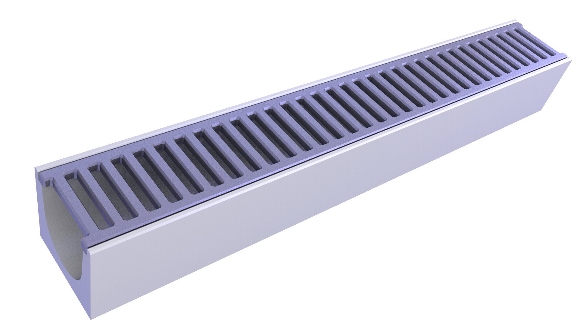 3D Model Trench Drain Channel Drain Grate Storm Line Drain 5 ...