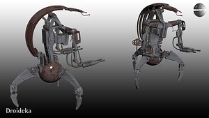 3D droid droideka model
