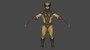 Wolverine Vintage Suit 3D model