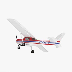 Light Utility Aircraft Cessna 150 Rigged for Cinema 4D model