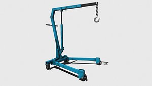 engine crane blue metal model