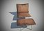 Chaise longue de cuero Earl con reposapiés