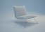 Chaise longue de cuero Earl con reposapiés