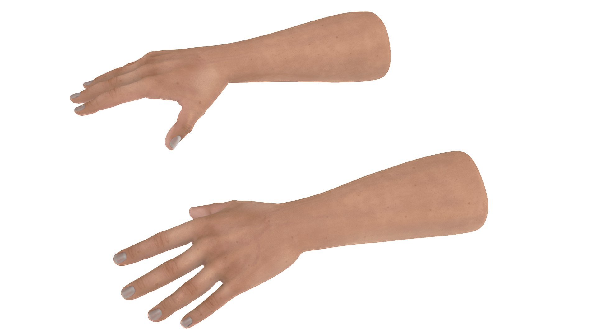 Rigged Man and Baby Hands Collection 3D model preview
