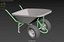 DUAL 2 DOUBLE TWO TWIN TIRE WHEEL WHEELED WHEELBARROW CART METAL