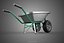 DUAL 2 DOUBLE TWO TWIN TIRE WHEEL WHEELED WHEELBARROW CART METAL