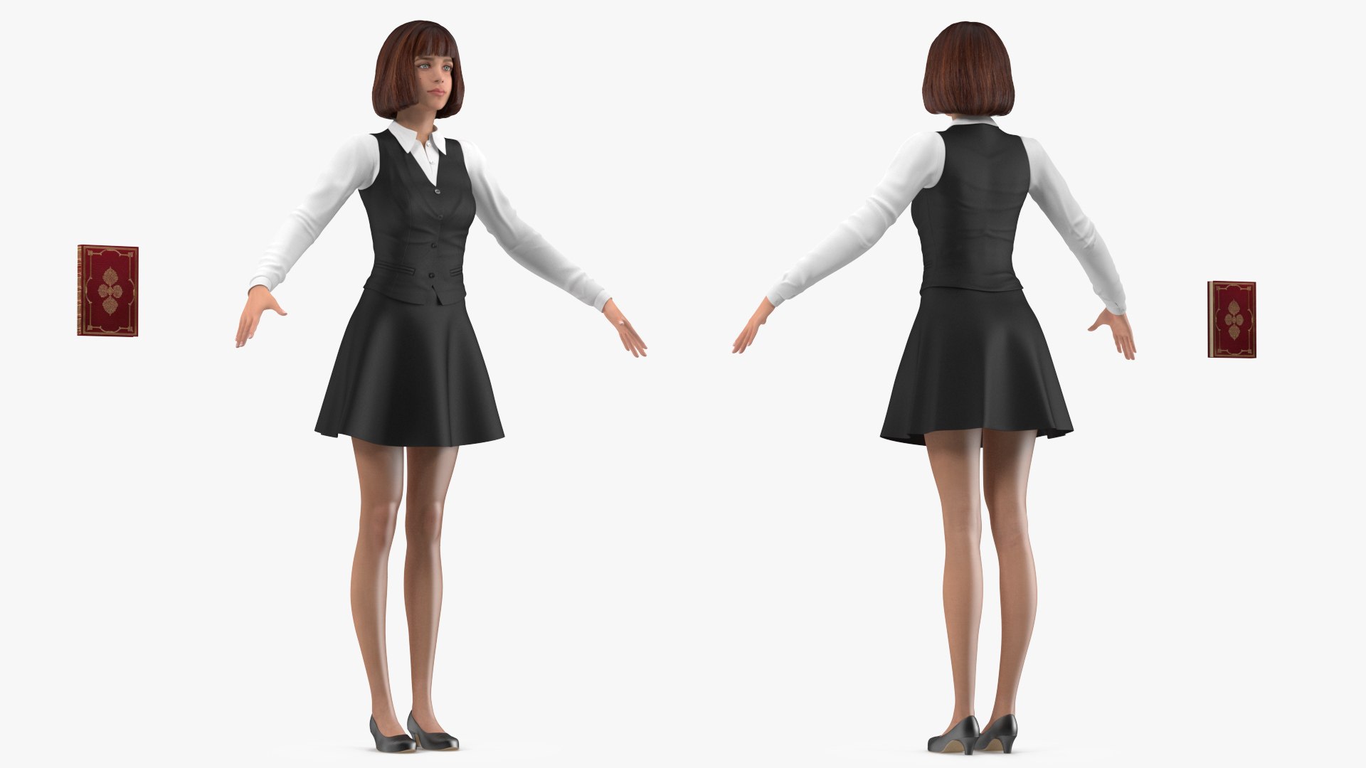 College Student Rigged for Modo 3D model preview