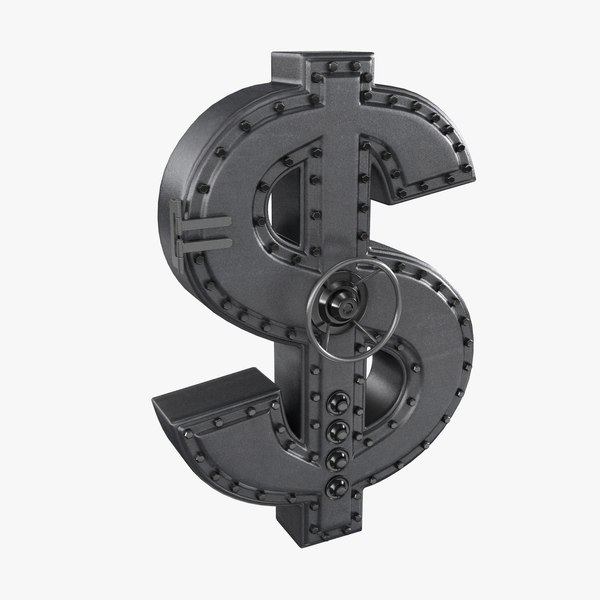 3D dollar safe model