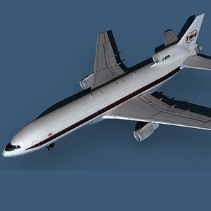 3D Lockheed L-1011-50 Trans World 1 model