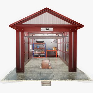 Metal Workshop Garage 3D model