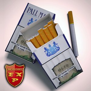 3d pall mall pack cigarettes