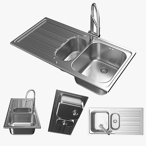 Sink Franke Logic Line with Tap Franke Active Semi-Pro 3D