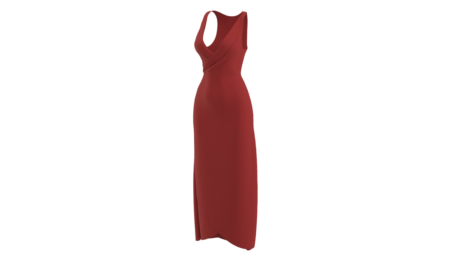 Red dress model - TurboSquid 1499873