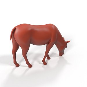 Zebra of Serengeti Eating for 3D Print 3D model