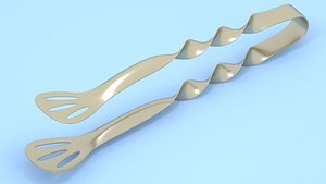barbecue spatula tongs 3d model