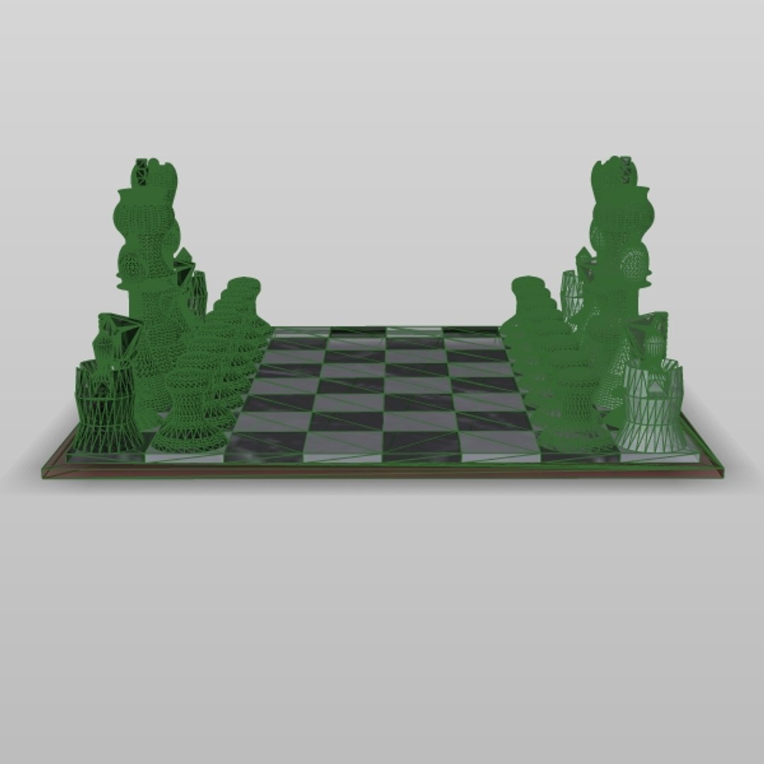 3d Chessboard Board Chess