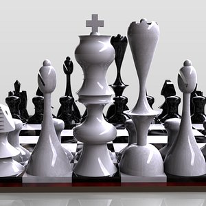 3d chessboard board chess