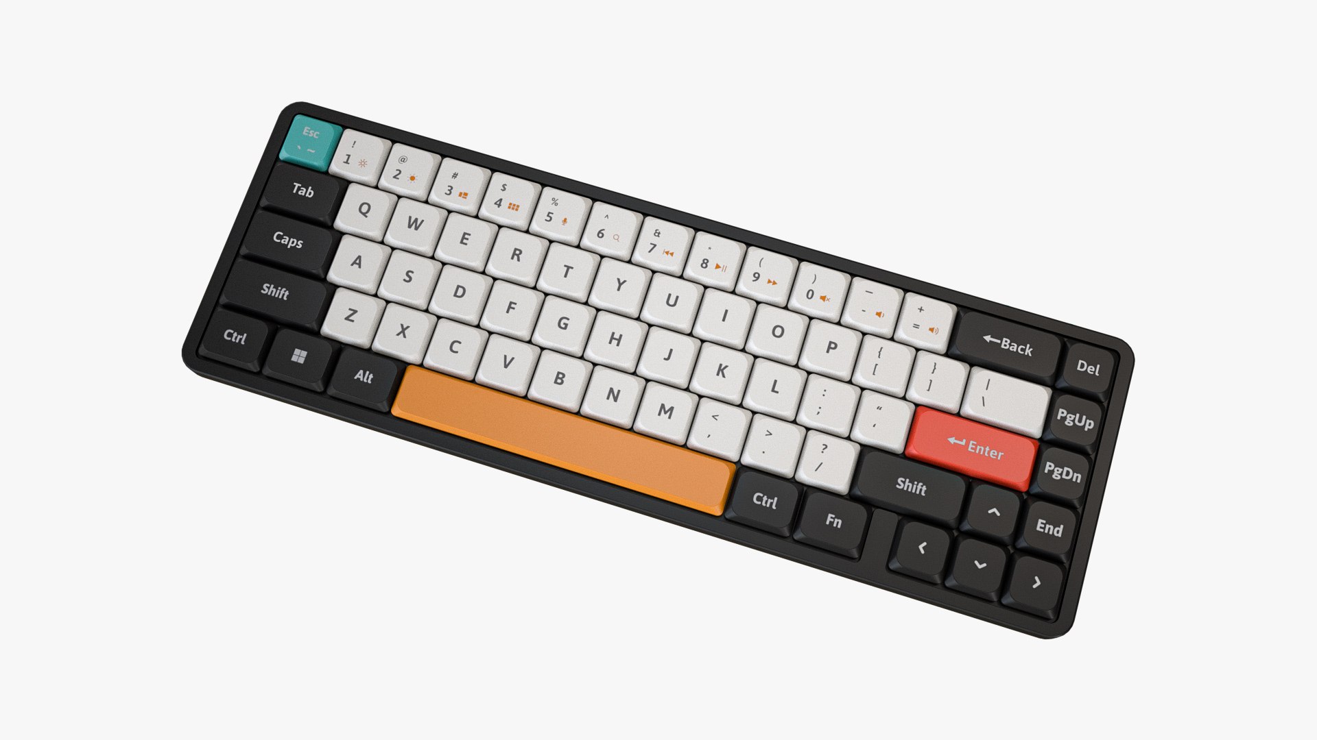 3D 65-Percent Layout Keyboard Black Model - TurboSquid 2074402