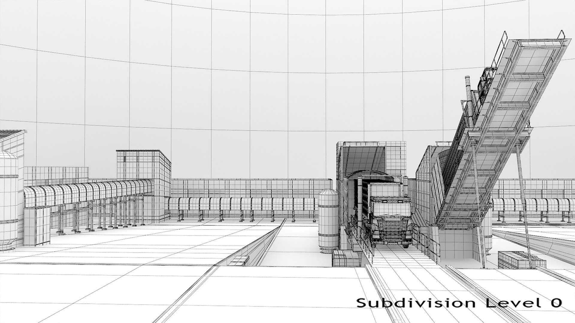3D Model Truck Unloading Platform - TurboSquid 1758277