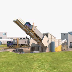 Truck unloading platform