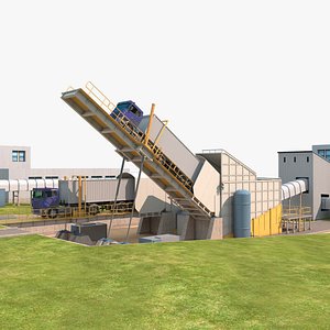 Truck unloading platform